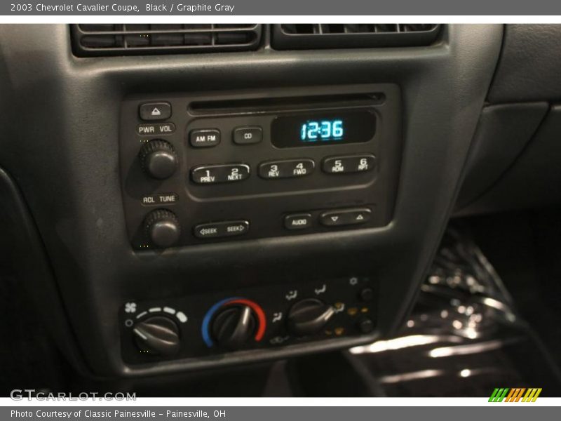Black / Graphite Gray 2003 Chevrolet Cavalier Coupe