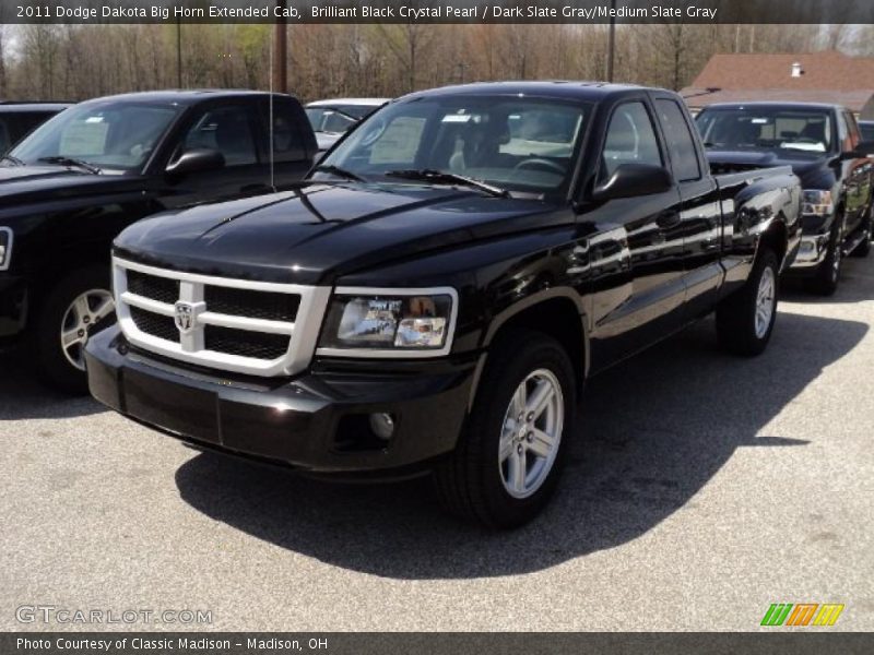 Brilliant Black Crystal Pearl / Dark Slate Gray/Medium Slate Gray 2011 Dodge Dakota Big Horn Extended Cab