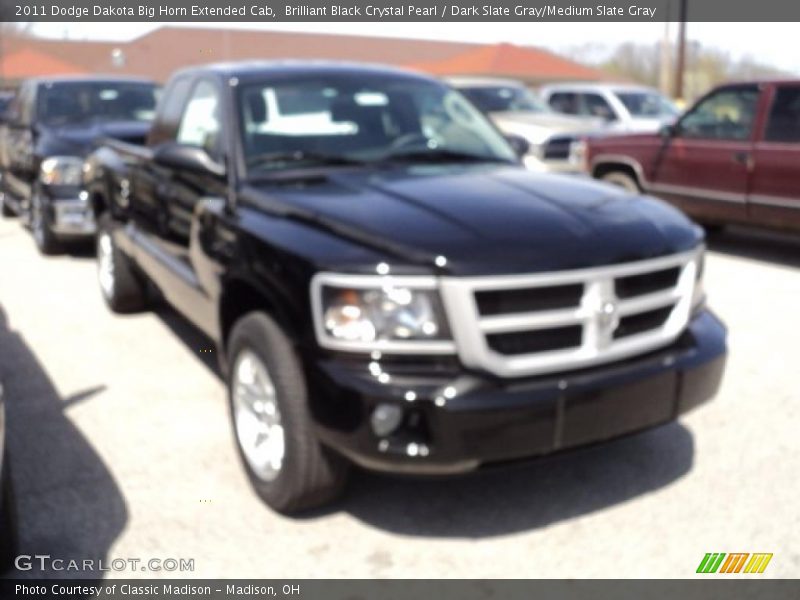 Brilliant Black Crystal Pearl / Dark Slate Gray/Medium Slate Gray 2011 Dodge Dakota Big Horn Extended Cab