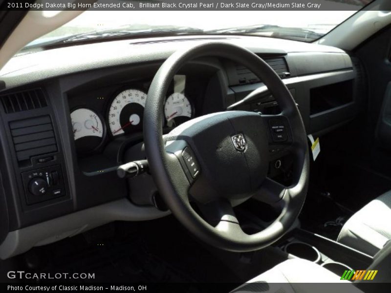 Brilliant Black Crystal Pearl / Dark Slate Gray/Medium Slate Gray 2011 Dodge Dakota Big Horn Extended Cab