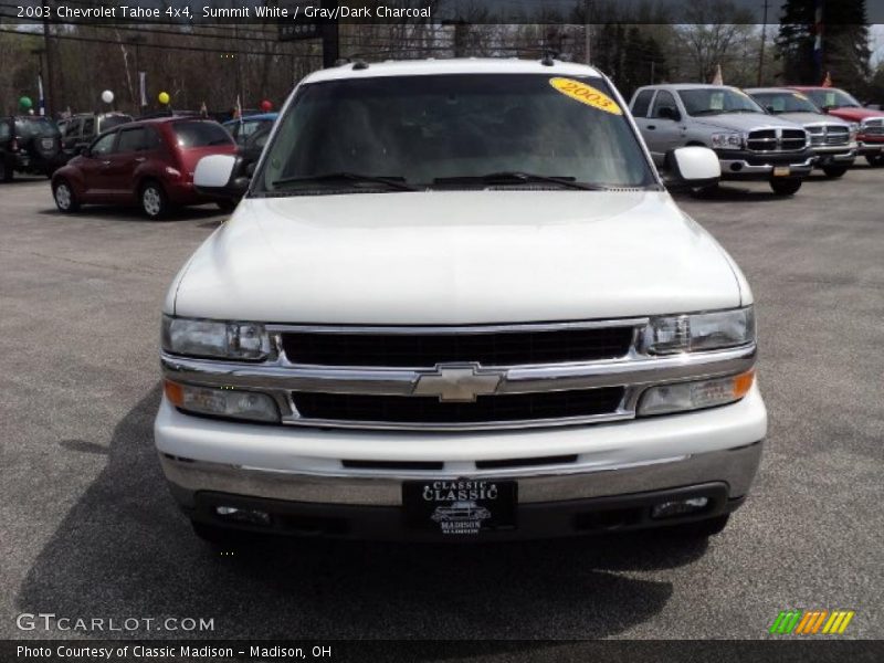 Summit White / Gray/Dark Charcoal 2003 Chevrolet Tahoe 4x4