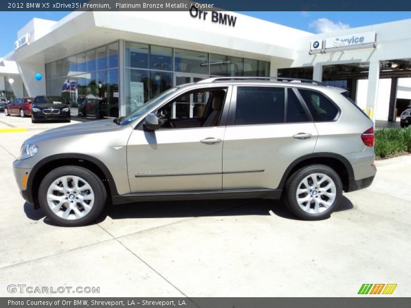 Platinum Bronze Metallic / Oyster 2012 BMW X5 xDrive35i Premium