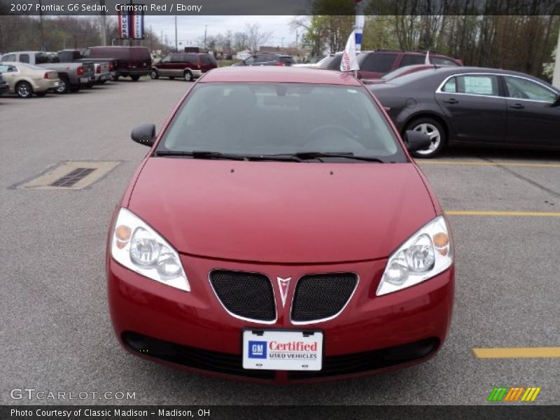 Crimson Red / Ebony 2007 Pontiac G6 Sedan