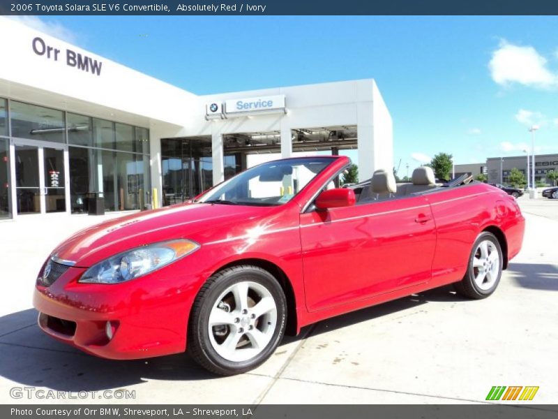Absolutely Red / Ivory 2006 Toyota Solara SLE V6 Convertible