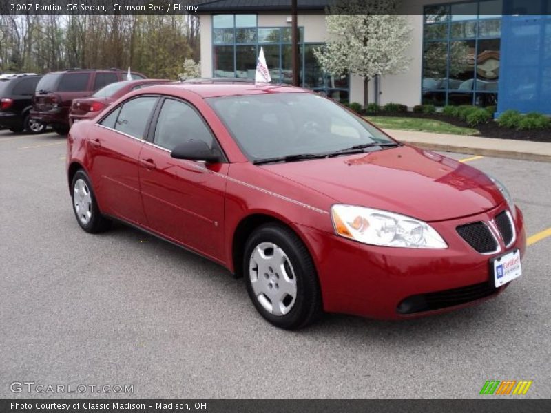 Crimson Red / Ebony 2007 Pontiac G6 Sedan