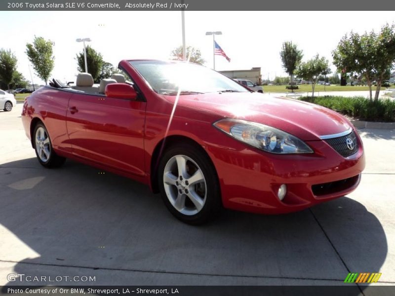 Absolutely Red / Ivory 2006 Toyota Solara SLE V6 Convertible
