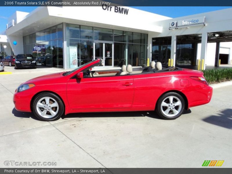 Absolutely Red / Ivory 2006 Toyota Solara SLE V6 Convertible
