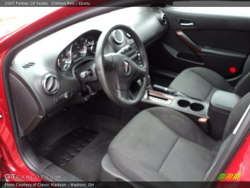 Crimson Red / Ebony 2007 Pontiac G6 Sedan