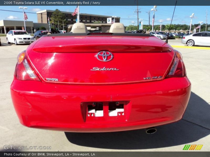 Absolutely Red / Ivory 2006 Toyota Solara SLE V6 Convertible
