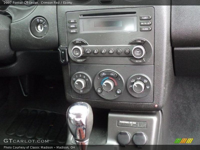 Crimson Red / Ebony 2007 Pontiac G6 Sedan