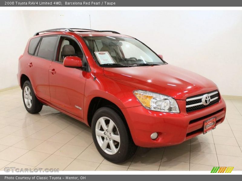 Barcelona Red Pearl / Taupe 2008 Toyota RAV4 Limited 4WD