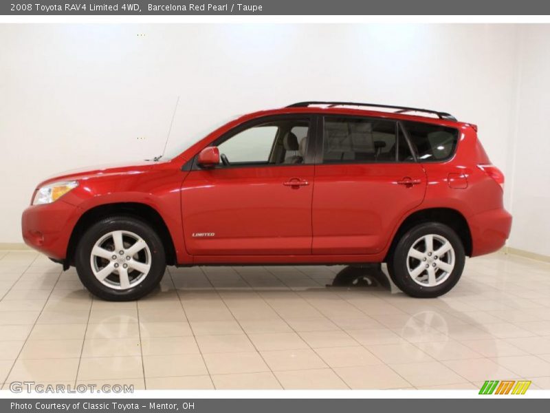 Barcelona Red Pearl / Taupe 2008 Toyota RAV4 Limited 4WD