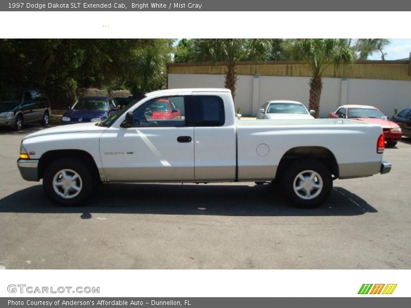 Bright White / Mist Gray 1997 Dodge Dakota SLT Extended Cab