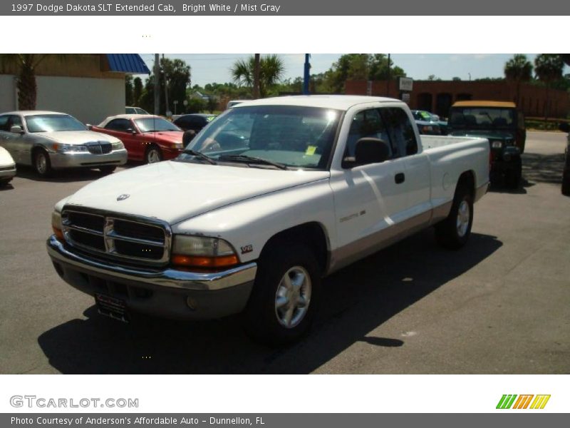 Bright White / Mist Gray 1997 Dodge Dakota SLT Extended Cab