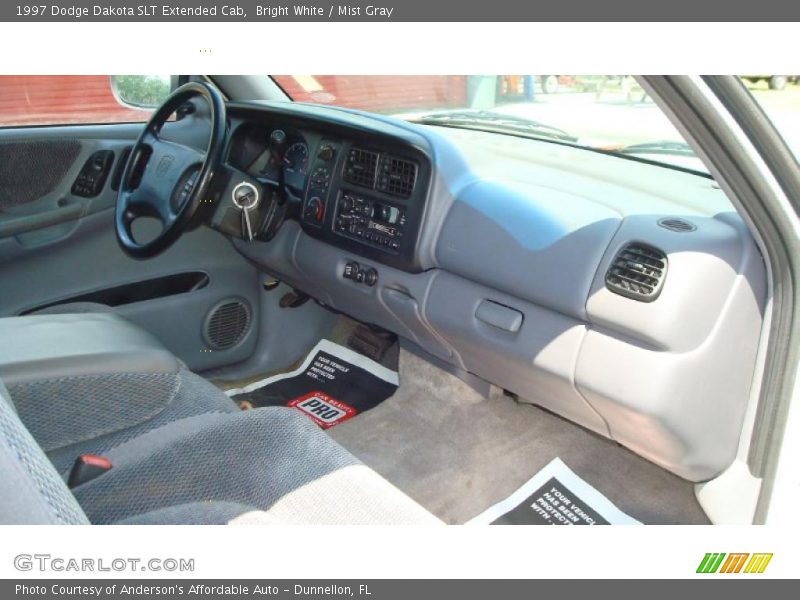 Bright White / Mist Gray 1997 Dodge Dakota SLT Extended Cab