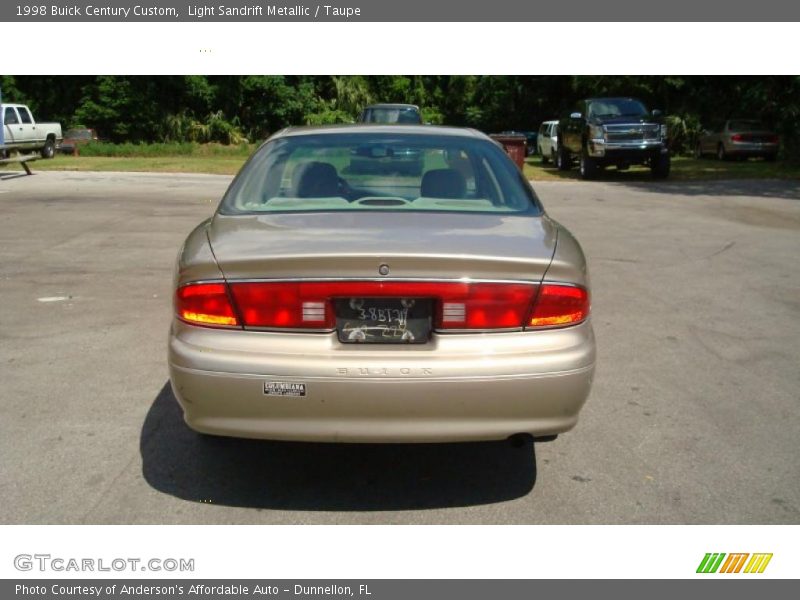 Light Sandrift Metallic / Taupe 1998 Buick Century Custom