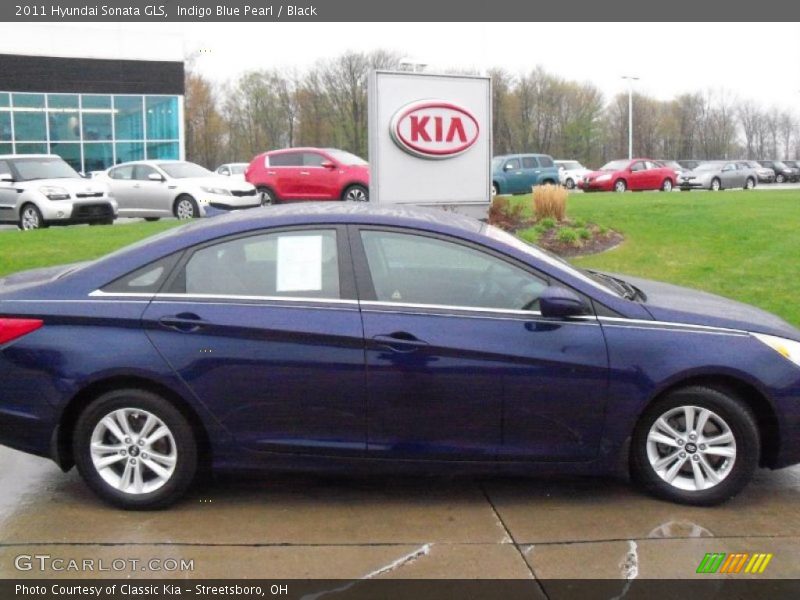 Indigo Blue Pearl / Black 2011 Hyundai Sonata GLS