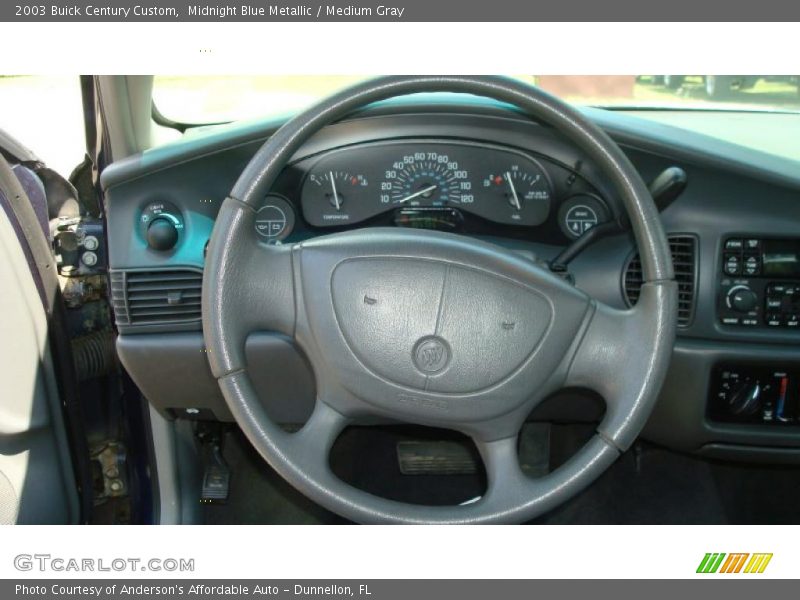 Midnight Blue Metallic / Medium Gray 2003 Buick Century Custom