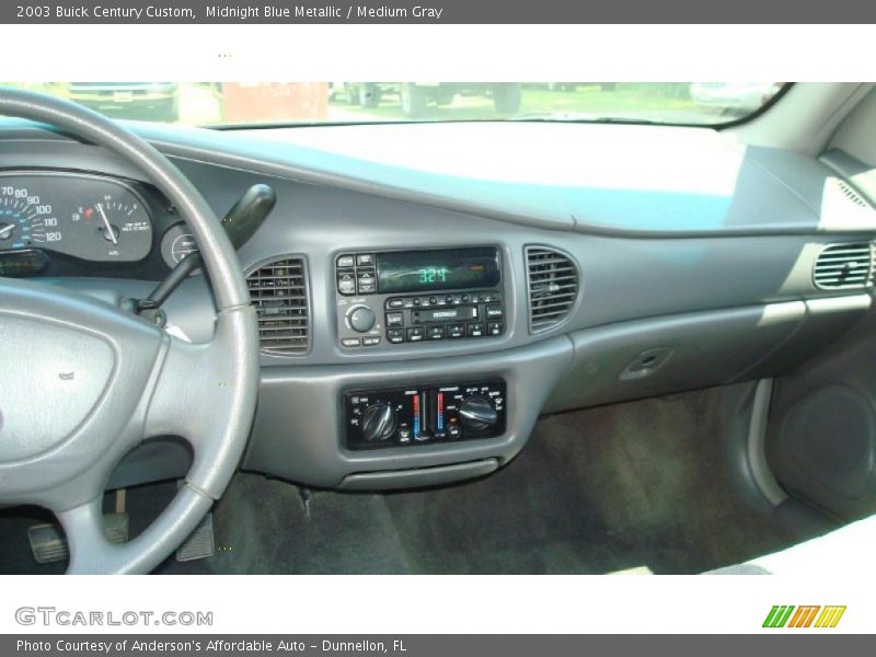 Midnight Blue Metallic / Medium Gray 2003 Buick Century Custom