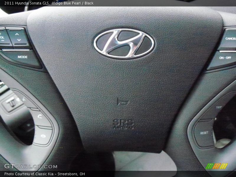 Indigo Blue Pearl / Black 2011 Hyundai Sonata GLS