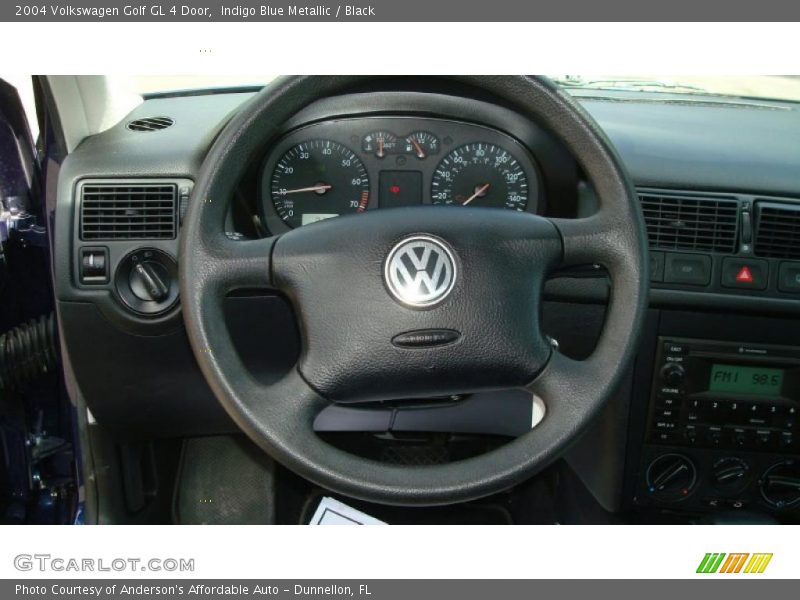 Indigo Blue Metallic / Black 2004 Volkswagen Golf GL 4 Door