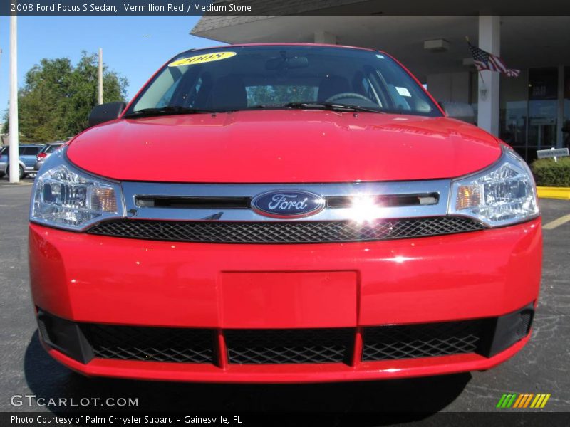Vermillion Red / Medium Stone 2008 Ford Focus S Sedan