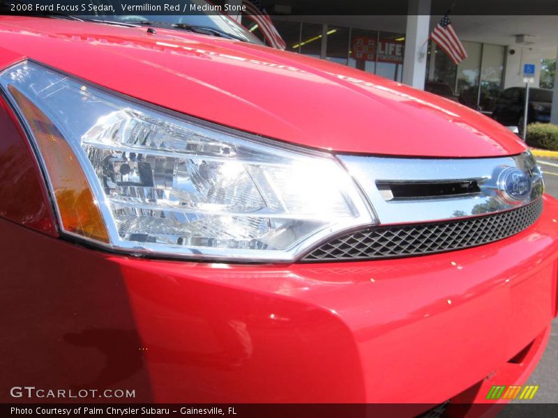 Vermillion Red / Medium Stone 2008 Ford Focus S Sedan