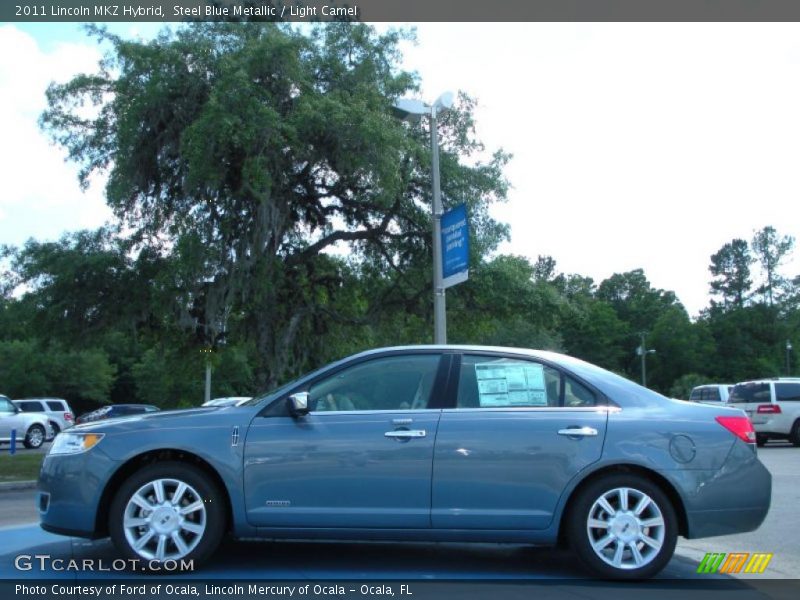 Steel Blue Metallic / Light Camel 2011 Lincoln MKZ Hybrid