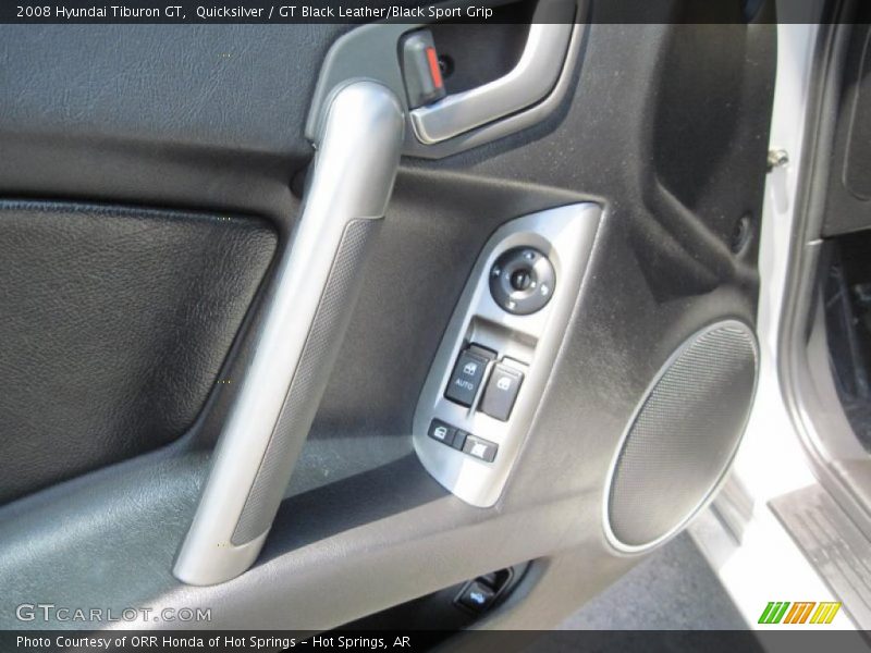 Quicksilver / GT Black Leather/Black Sport Grip 2008 Hyundai Tiburon GT