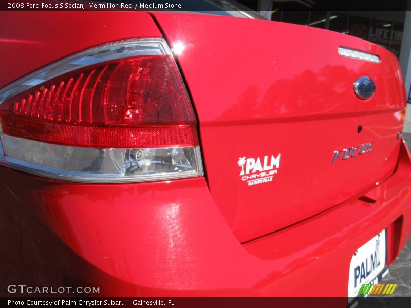 Vermillion Red / Medium Stone 2008 Ford Focus S Sedan