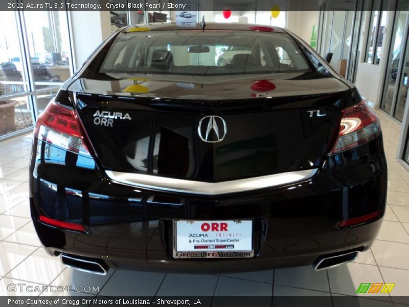 Crystal Black Pearl / Ebony 2012 Acura TL 3.5 Technology