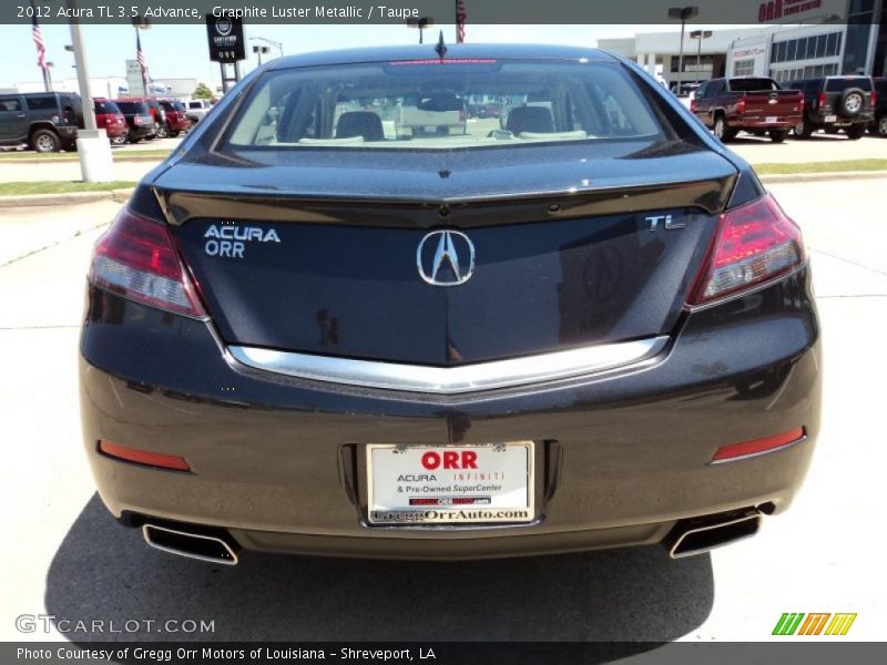 Graphite Luster Metallic / Taupe 2012 Acura TL 3.5 Advance
