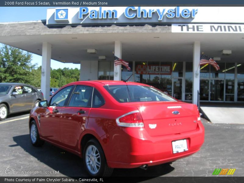 Vermillion Red / Medium Stone 2008 Ford Focus S Sedan