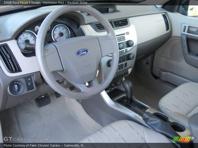 Vermillion Red / Medium Stone 2008 Ford Focus S Sedan
