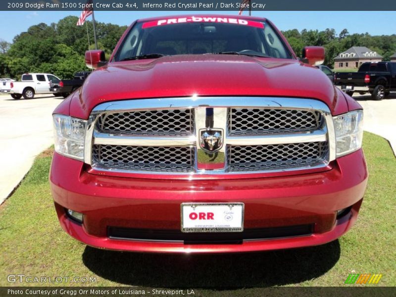 Inferno Red Crystal Pearl / Dark Slate Gray 2009 Dodge Ram 1500 Sport Crew Cab 4x4
