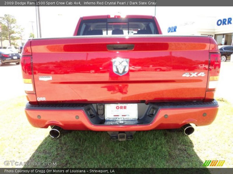 Inferno Red Crystal Pearl / Dark Slate Gray 2009 Dodge Ram 1500 Sport Crew Cab 4x4