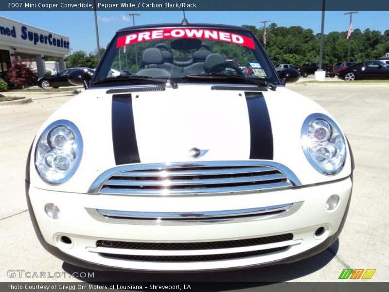Pepper White / Carbon Black/Black 2007 Mini Cooper Convertible