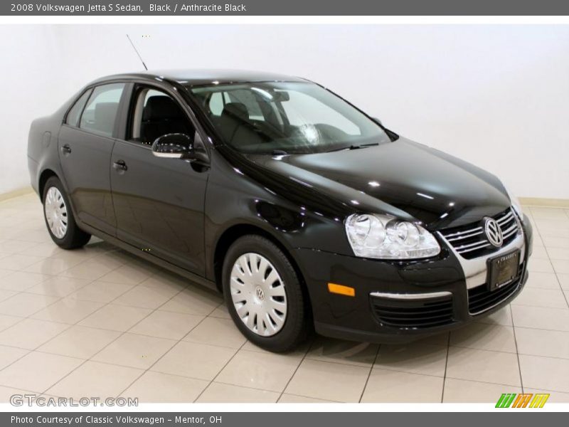 Black / Anthracite Black 2008 Volkswagen Jetta S Sedan