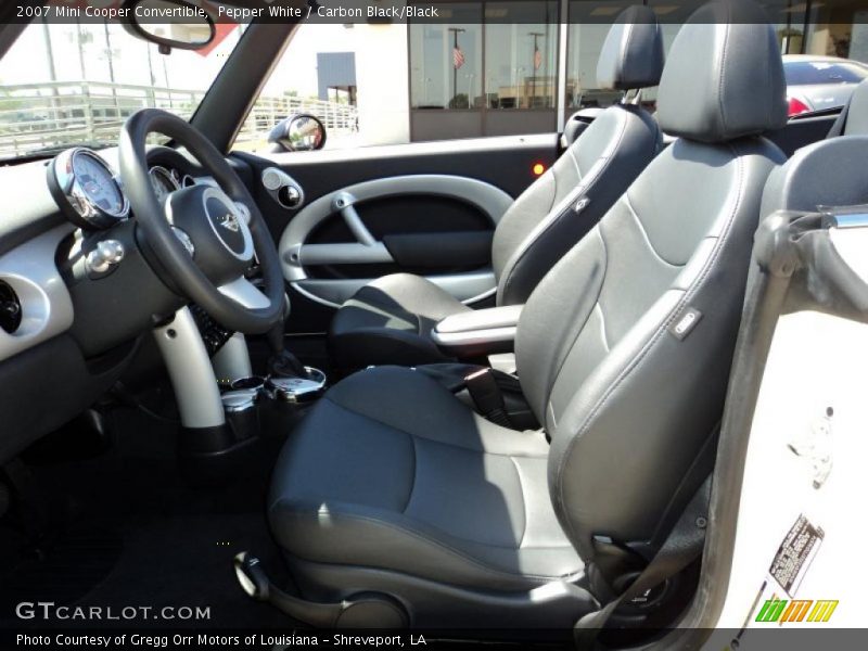 Pepper White / Carbon Black/Black 2007 Mini Cooper Convertible