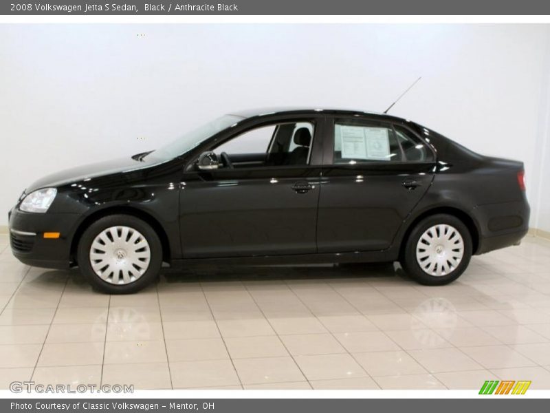 Black / Anthracite Black 2008 Volkswagen Jetta S Sedan