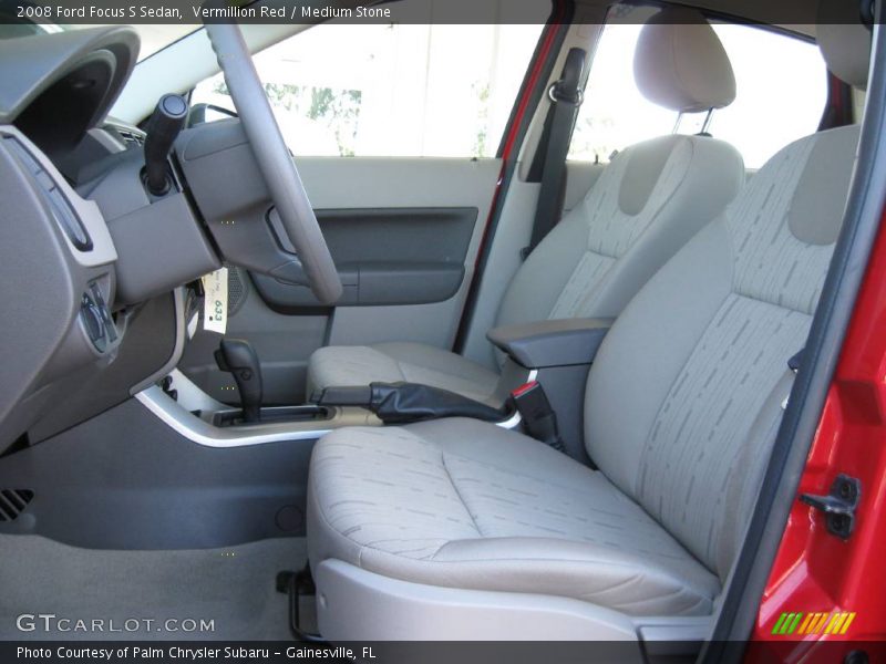 Vermillion Red / Medium Stone 2008 Ford Focus S Sedan