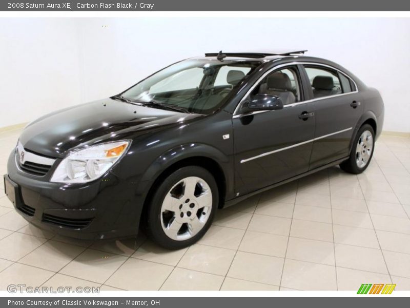 Carbon Flash Black / Gray 2008 Saturn Aura XE