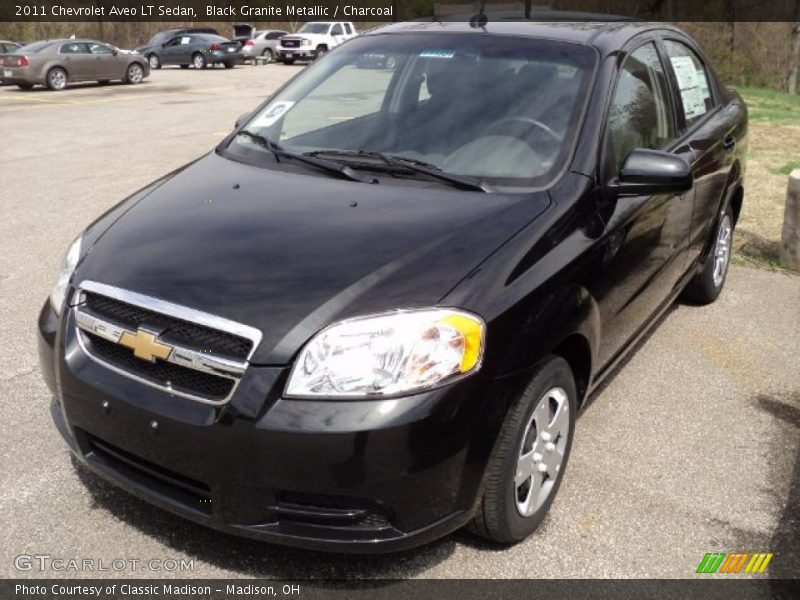 Black Granite Metallic / Charcoal 2011 Chevrolet Aveo LT Sedan