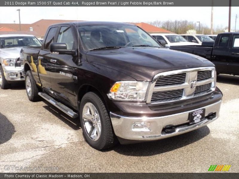 Rugged Brown Pearl / Light Pebble Beige/Bark Brown 2011 Dodge Ram 1500 ST Quad Cab 4x4