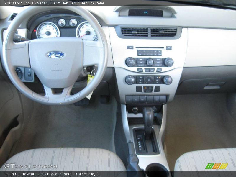 Vermillion Red / Medium Stone 2008 Ford Focus S Sedan