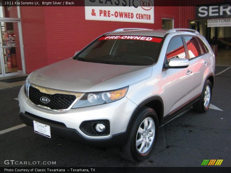 Bright Silver / Black 2011 Kia Sorento LX