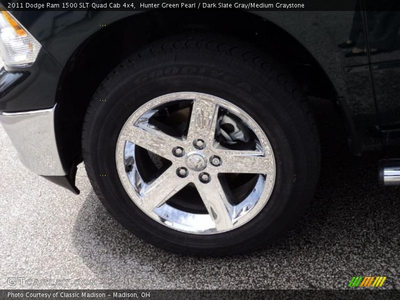 Hunter Green Pearl / Dark Slate Gray/Medium Graystone 2011 Dodge Ram 1500 SLT Quad Cab 4x4