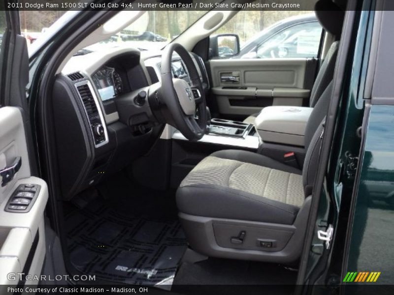 Hunter Green Pearl / Dark Slate Gray/Medium Graystone 2011 Dodge Ram 1500 SLT Quad Cab 4x4
