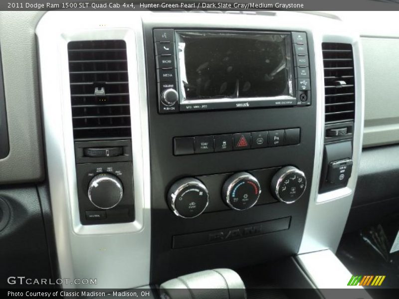 Hunter Green Pearl / Dark Slate Gray/Medium Graystone 2011 Dodge Ram 1500 SLT Quad Cab 4x4