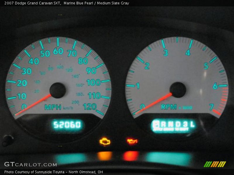 Marine Blue Pearl / Medium Slate Gray 2007 Dodge Grand Caravan SXT